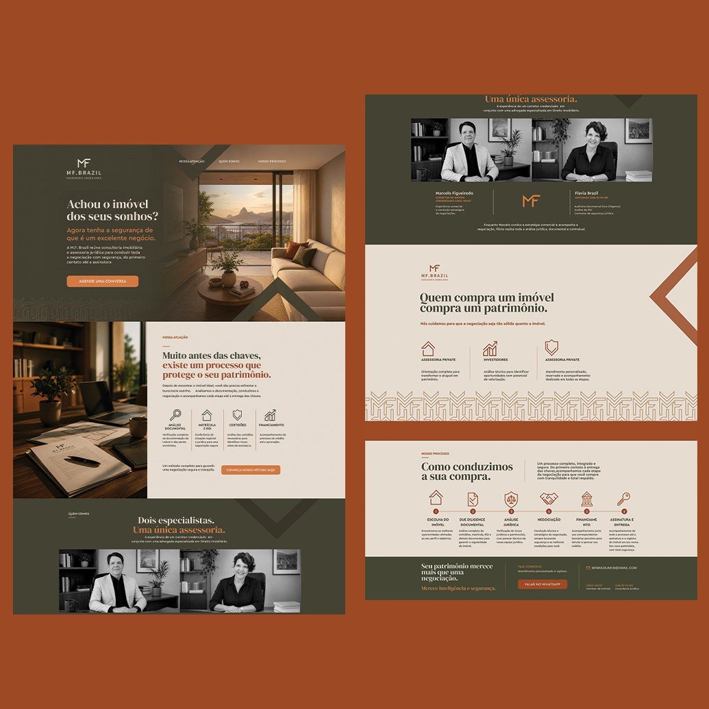 A landing page completa, seção por seção