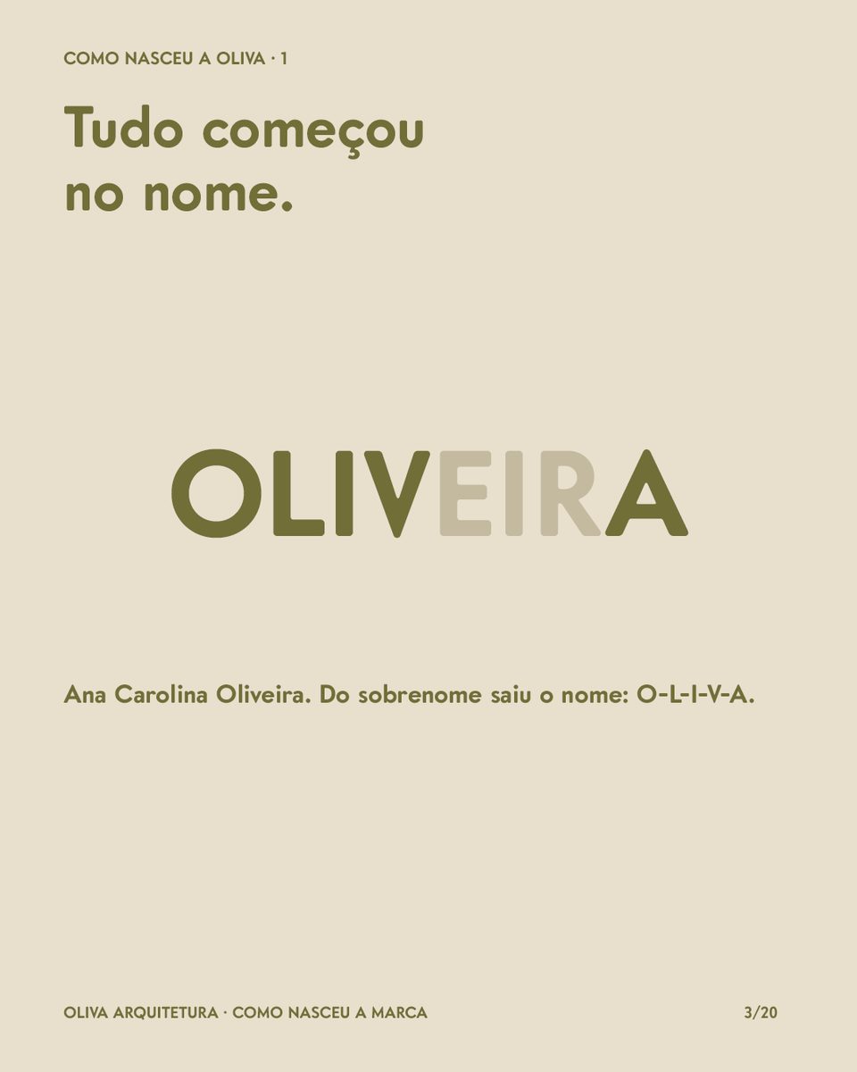 Tudo começou no nome: Oliveira
