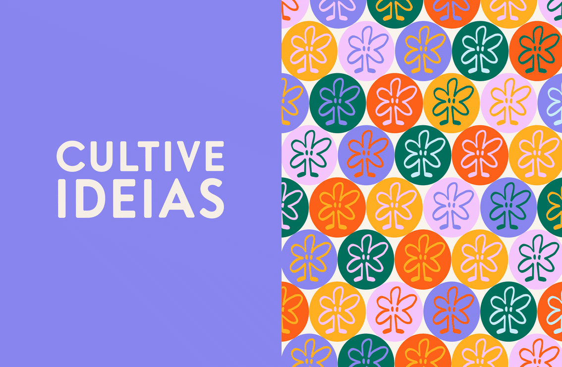 Cultive ideias, com os círculos de flores piscando