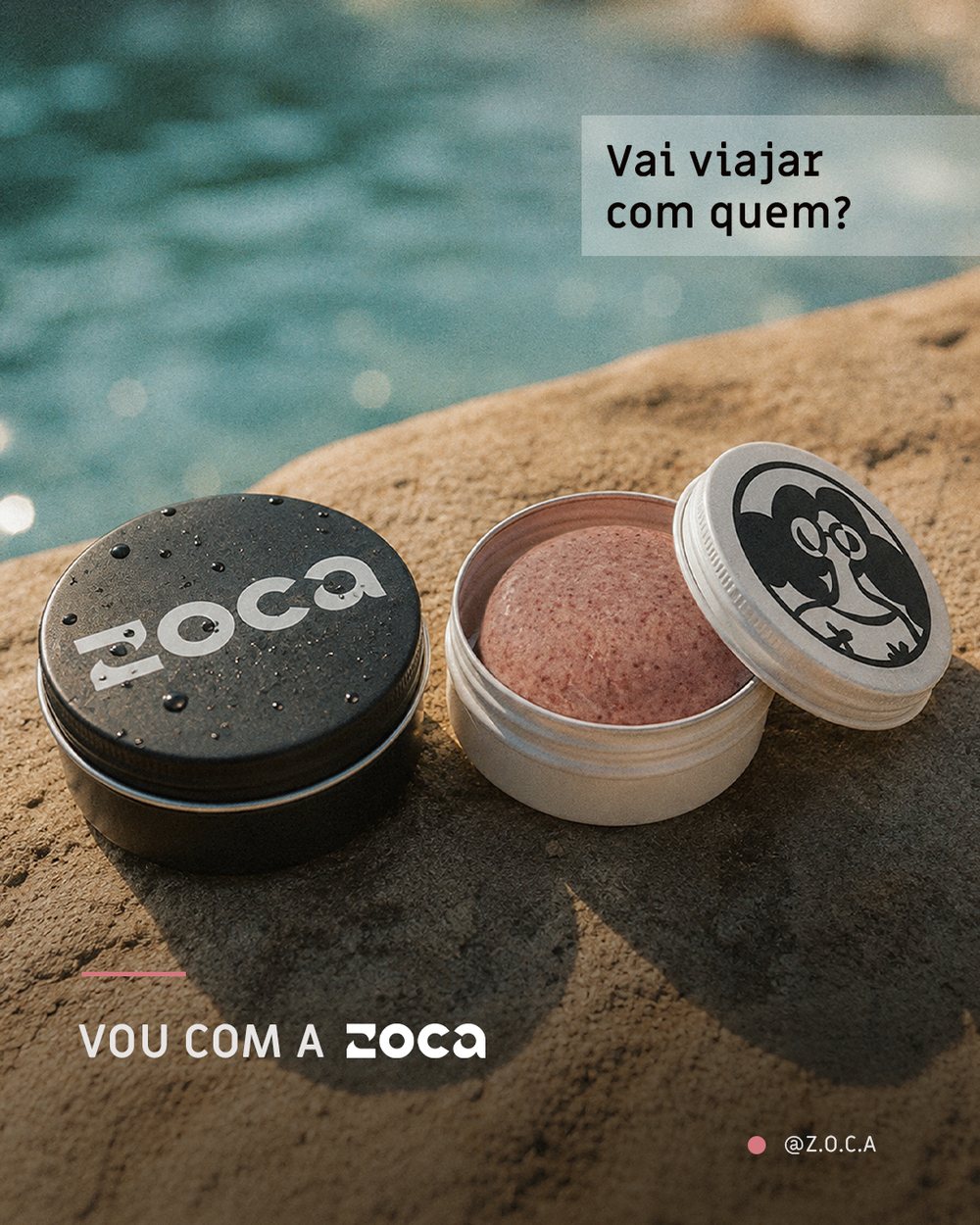 Vai viajar com quem? Vou com a Zoca